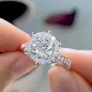 Maxine 4.0ct Synthetic Moissanite Round Cut Engagement Ring,Women's Ring Jewelry,Promise Ring for Daily,Travel,Proposal,Wedding,Birthday,Anniversary