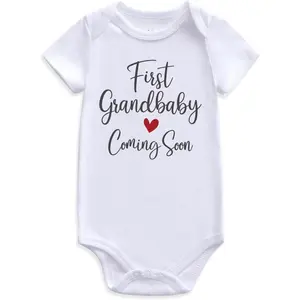 First grandbaby coming soon grandparents pregnancy announcement baby Clothes