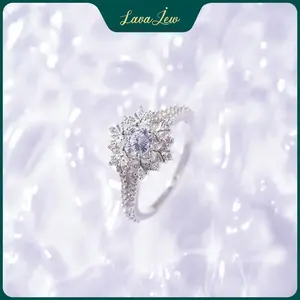 LavaJewelry Special Snow White Ring, Sterling Silver Ring, Flower Ring, Ring for Women, Girl