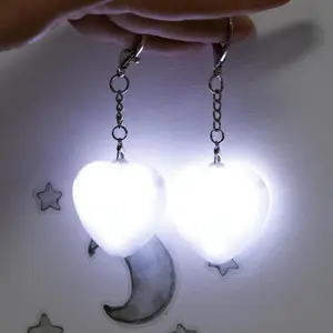 Smartphones Adorable Heart-Shaped Bag Charm USB Rechargeable Keychain Night Light for Her - Perfect Gift with Touch Sensing Light and Keychain Design