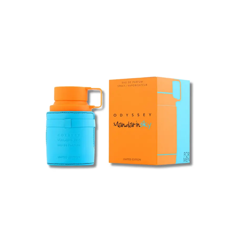 Odyssey Mandarin Sky Eau De Parfum for Men - Masculine Aromatic Woody Citrus Fragrance with Sweet Vanilla Notes, Long Lasting Limited Edition Travel Size Single Item, 2.02 fl oz, 36 months Shelf Life, Masculine Fragrance
