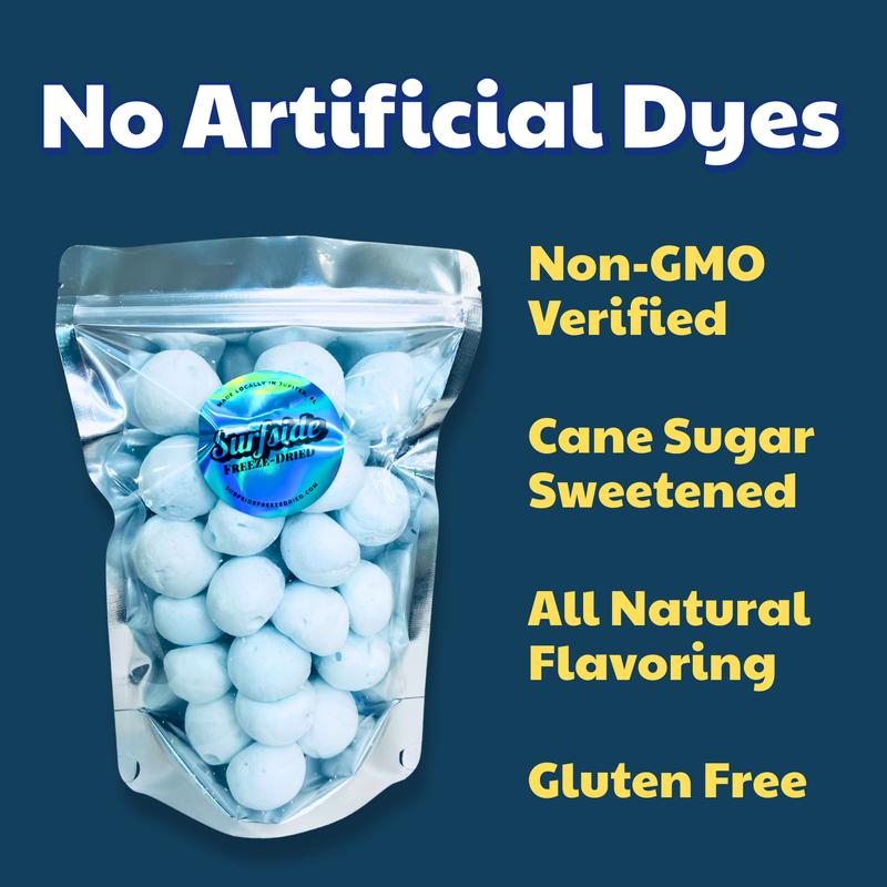 Surfside Freeze-Dried Cotton Candy Taffy Crunch Puffs | No Artificial Dyes | Non-GMO | Cane Sugar Sweetened | Gluten Free | 2.5oz | Light Crunchy Sweet Snack | TikTok Trend Items | Made in USA