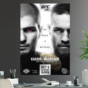 UFC 229 Conor McGregor Vs Khabib Nurmagomedov Lightweight Championship Title Fight Poster
