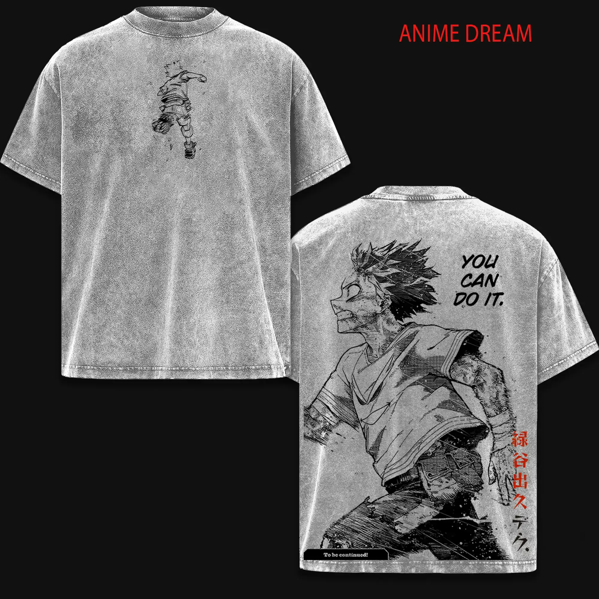 Deku - Izuku Midoriya My Hero Academia Anime Of The Year - Anime Award 2026 Winner - Anime Double Printed Vintage Washed Tee Unisex Oversize Anime Manga Washed Heavyweight Cotton T-shirt