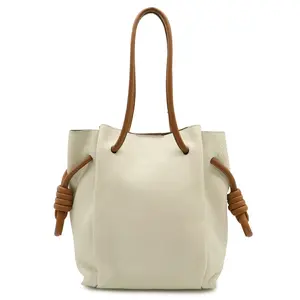 Pre-owned Loewe Calfskin Tote Bags Flamenco Knot Leather Tote Bag