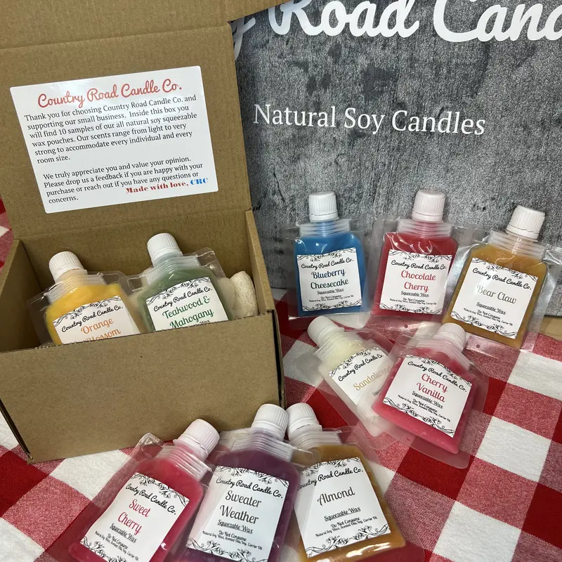 Squeezable Wax Melts | 1oz Collection Packs | Squeezy Wax Melts | Strong Wax Melts | Wax Melt Sampler Box