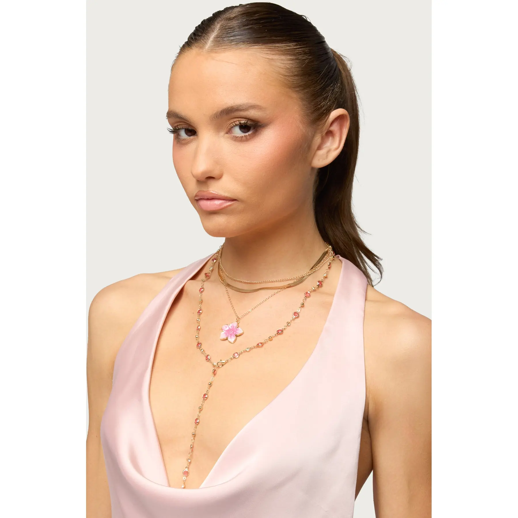 Tropical Flower Necklace Set