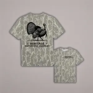 Mossy Oak Greenleaf Washed Turkey Tee camo, Washed Out Retro Hunting Graphic Tee,Style T Shirt 3D Camo , Gift For Him or Her