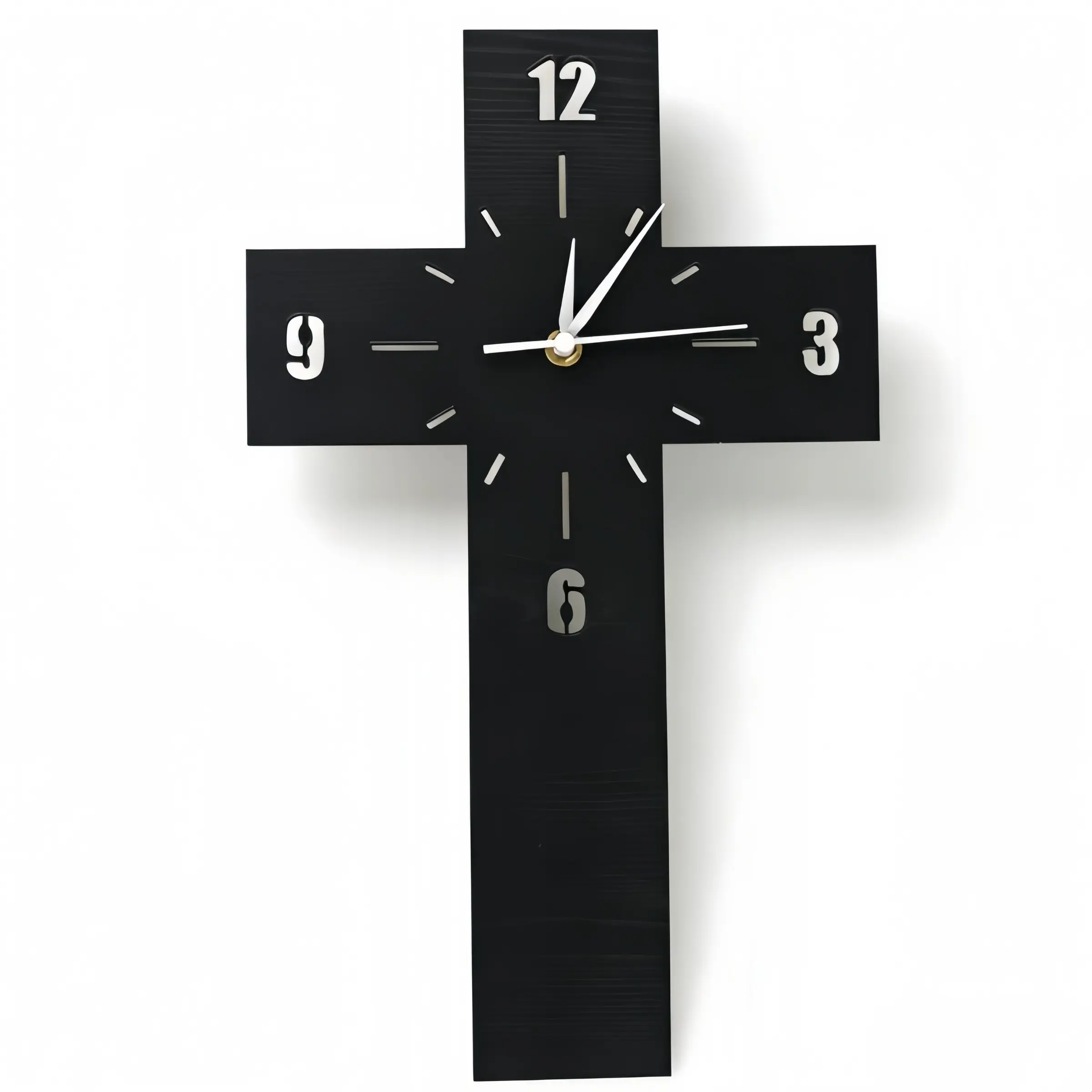 Creative Cross-Shaped Wooden Clock, 40cm Home Decor, Perfect Gift, No Battery Included, Model Xinghao Sangtai6168s