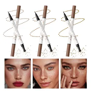 Double-Head Freckle Pen Natural Long-Lasting Waterproof Quick-Dry Stamp Freckles Pen Three Colors Dual Tip Cosmetics