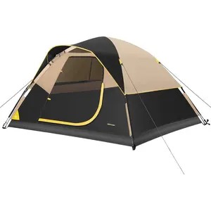 Zeta C2/3/4 Camping Tent, 2/3/4 Person  Dome Tent, Easy Setup in 60s, Portable  Cabin Tent with Pre-Attached Poles & Air Vent, Ideal for Camping, Hiking, Backyard