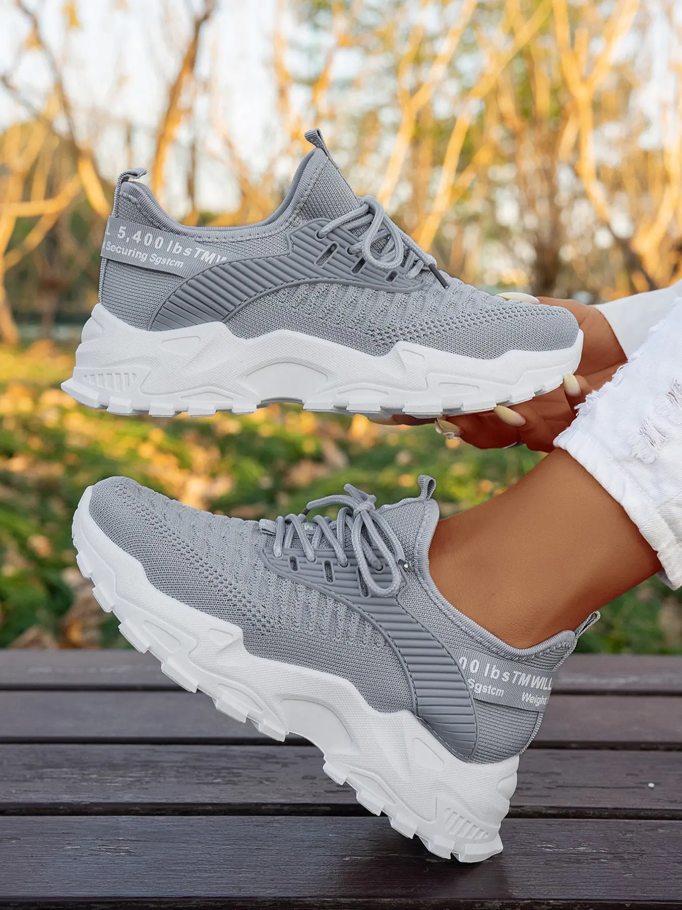 Women's Chunky Sneakers | Breathable Mesh Dad Shoes | Lightweight Casual Platform Walking Shoes
