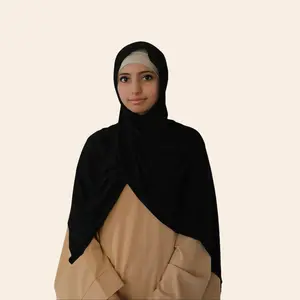 Ayesha's Collection Rayon Jersey Scarf | Black, Soft Fabric, Versatile Design, Ideal for Cold Weather, 21.65" x 67", Everyday Wear