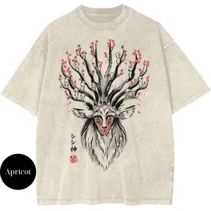 Princess Mononoke Shirt, Studio Ghibli Shirt, Anime Shirt, Vintage Tee, Unisex Casual Cotton Crewneck T-Shirt Menswear Womenswear Streetwear Top