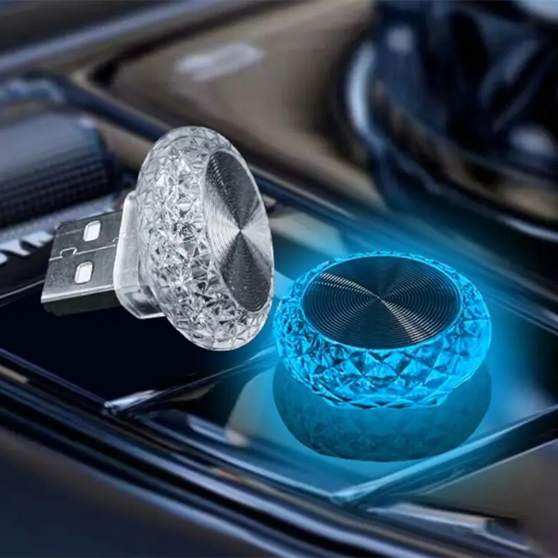 2pcs Car USB Ambient Lights, Mini Size Lighting LED Atmosphere Lamps Car Interior Decorative Lights, Home Auto Accessories, Led Lights For Car