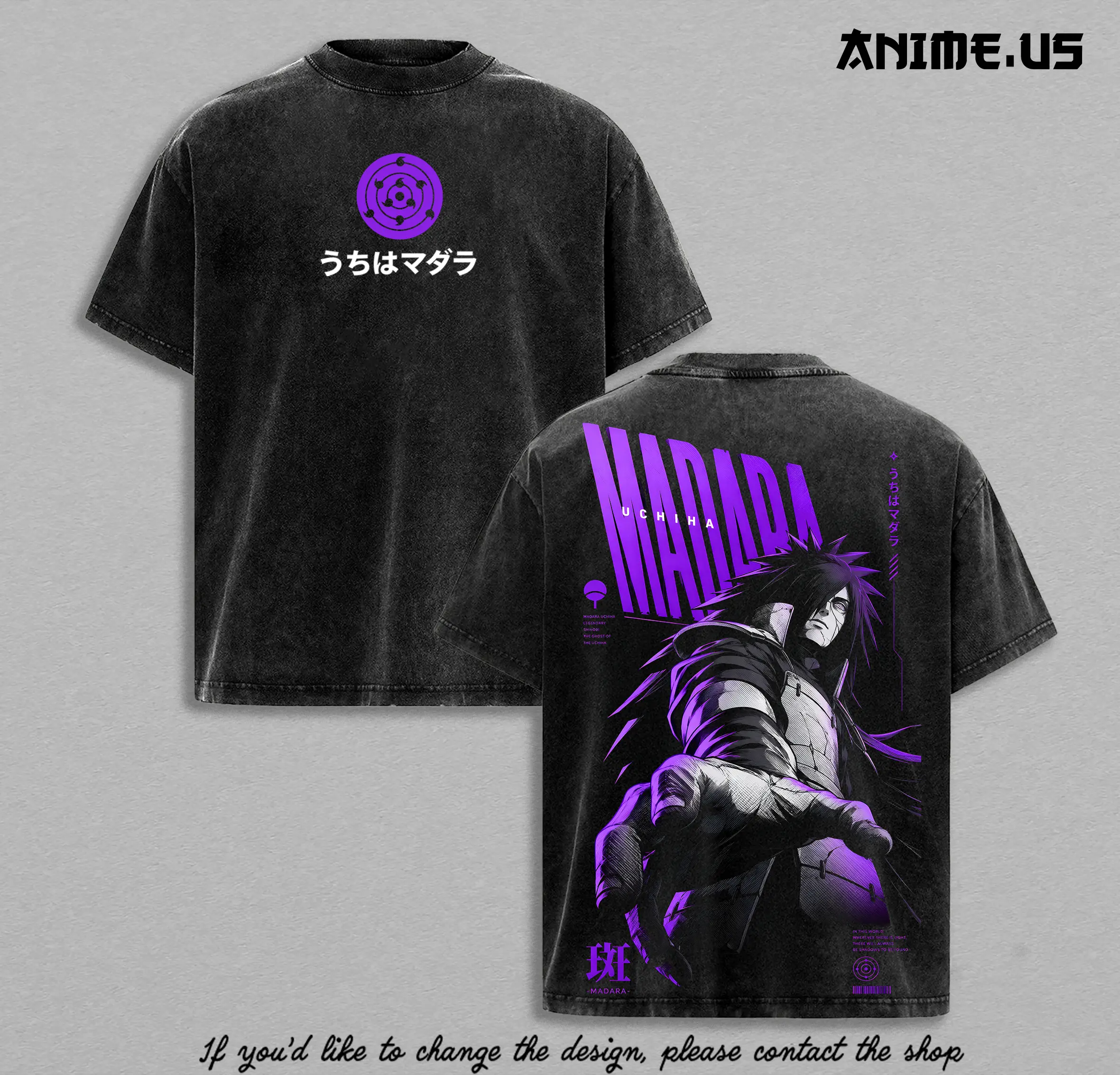 Madara Uchiha Master of the Rinnegan Naruto Anime Vintage Washed Oversized Graphic Tee Legendary Shinobi Streetwear Heavy Cotton Shirt
