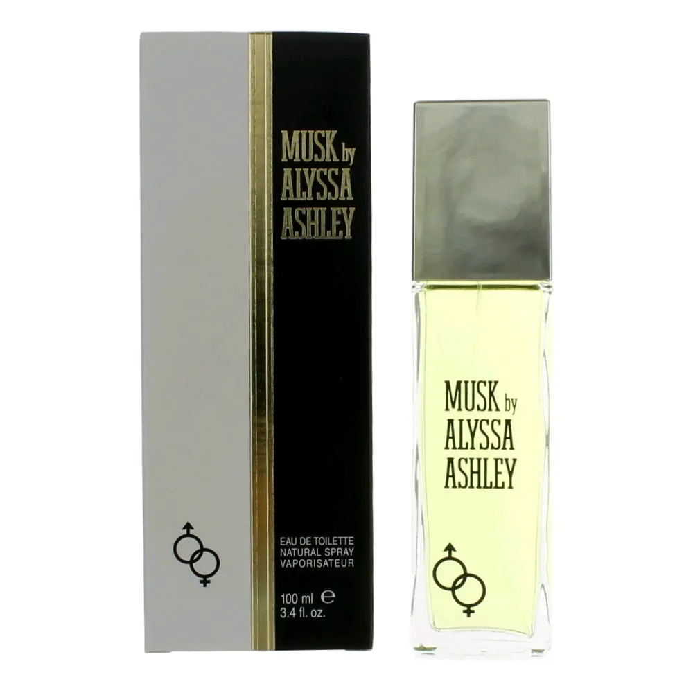 Alyssa Ashley Women's Eau de Toilette Scented Spray, 3.3 fl oz Bottle, Powdery Floral Musk Fragrance with Green Notes, Romantic Wear Luxury Fragrance (check packaging for full ingredient list)