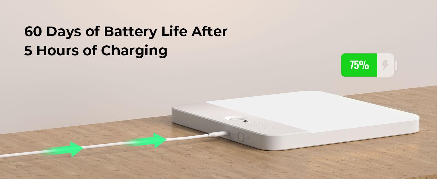 Motion Sensor Ceiling Light Fixture Cordless Closet Battery Operated Rechargeable Magnetic Mount LED Shower Light for Bathroom Stairs Garage Hallway 3 Color Temperatures Remote Control