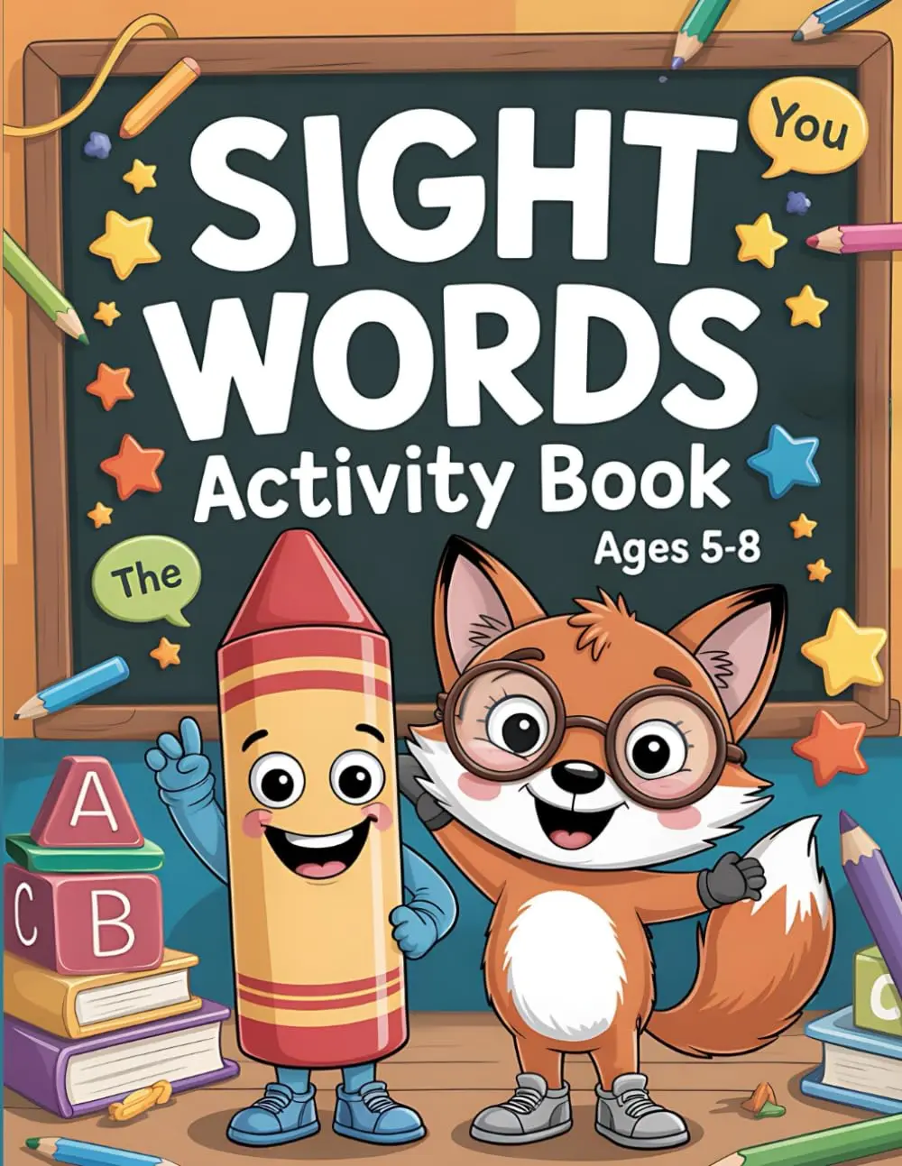 Sight Words Activity Book | Ages 5-8: 110 Fun Kids Worksheets to Read, Trace, Write, and Learn Sight Words | For Preschool, Kindergarten, Grade 1, and ... 2, and Year 3 (UK – includes Key Stage 1)