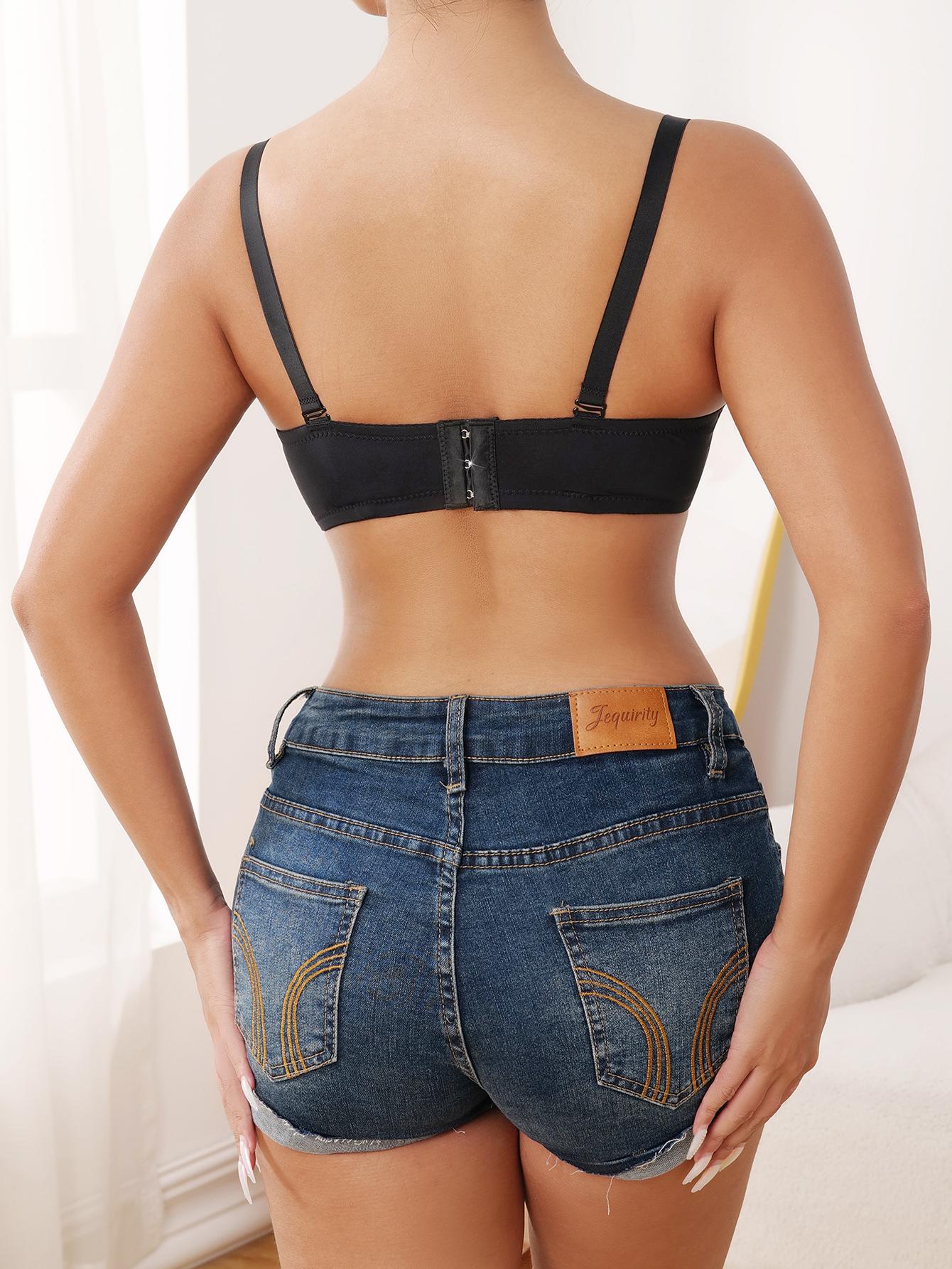 Women's Seamless Wireless Push Up Bra, Invisible Comfort Bralette with Adjustable Straps, No Underwire Everyday Lounge Bra for Daily Wear