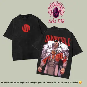 Thragg The Conqueror Viltrumite War Invincible Universe, Invincible ss4 Comics T-Shirt, TV Show Comics Washed T-shirt invincible war graphic tee Menswear streetwear lover  Oversized Top