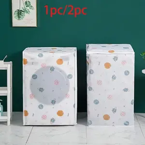 Colorful Semi-Transparent Washing Machine Cover, Sunproof, Automatic Washer Protector, Dustproof, Universal Thickened Cover, Durable Cover, Easy Clean