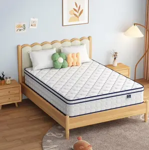 Queen Size Mattress - 12 Inch Gel-Infused Memory Foam & Pocket Springs, Medium Feel, CertiPUR-US Certified, Pressure Relieving & Cool Night Sleep