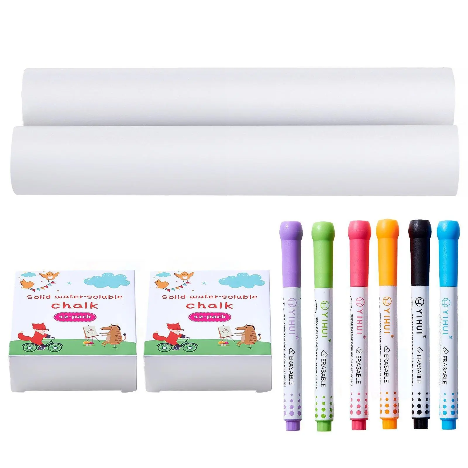 【SummerFinds】VEVOR Easel Accessory Set Chalk & Markers & Paper Rolls 32PCS for Tabletop Easel