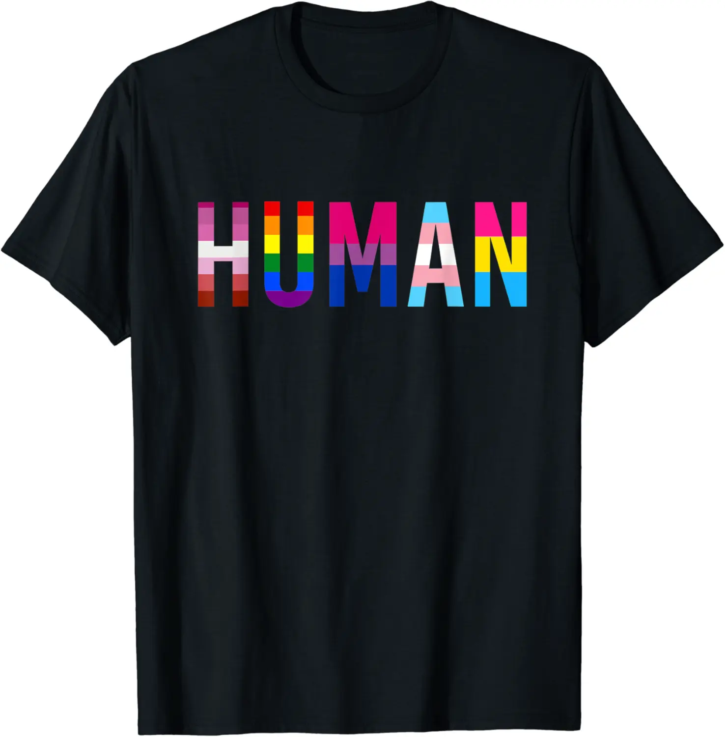 HUMAN LGBT Flag Gay Pride Month Transgender T Shirt - Clydebell Shop 39B07QGFC8QZ