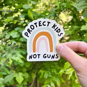 Protect Kids Not Guns Vinyl Sticker | Magnet | Bumper Sticker, for Water Bottle, Car, Laptop | Protect Our Kids | Moms of TikTok | Parents | Democratic Politics