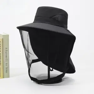 Mosquito-Proof Fishing Hat, Face Cover Sun Protection Mesh Mask, Night Fishing Insect & Bee Prevention Cap, Summer Outdoor Fashion Shade Hat