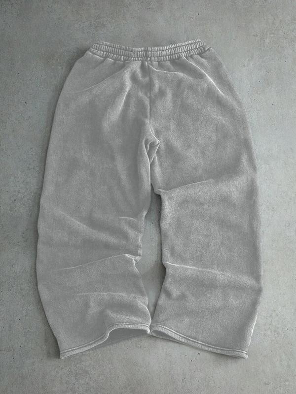 Men's Casual Long Pants, Drawstring Waist Straight Leg, Rose Pattern Print, Comfortable Daily Wear, All Seasons, Sporty & Relaxed Style, Casual Streetwear Trousers