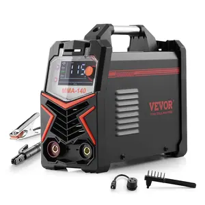 summervibes VEVOR 140A 4-in-1 Welding Machine, 110V-220V Dual Voltage IGBT Inverter with LED Display, Synergic Control & Hot Start, Stick Welding Machine for MMA-DC Pulse MMA-DC Pulse TIG-Lift TIG, Welding Machines