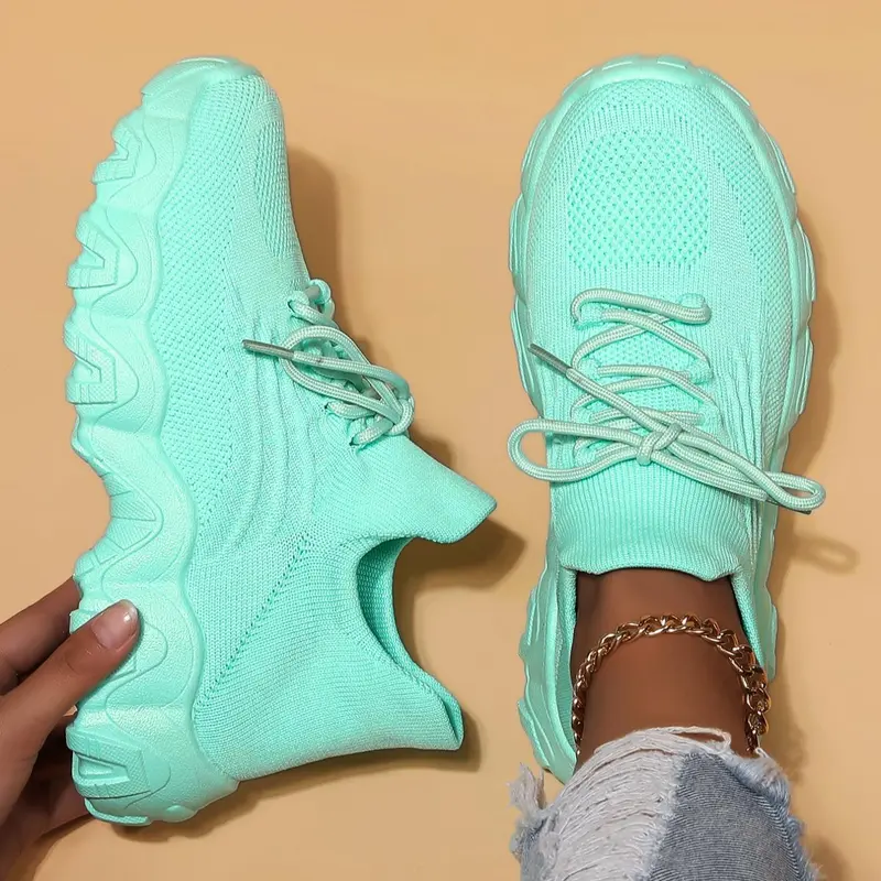 Women's Fashionable Lace Up Low Top Sneakers, Casual Comfortable Breathable Sports Running Shoes, All-match Basic Shoes for Daily Wear, Workout Sneakers, Sporty Running Shoes, Sporty Running Trainers