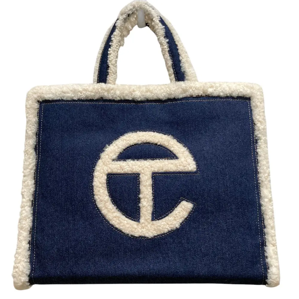 Pre-owned UGG Denim Tote Bags TELFAR Shearling Medium Tote Bag