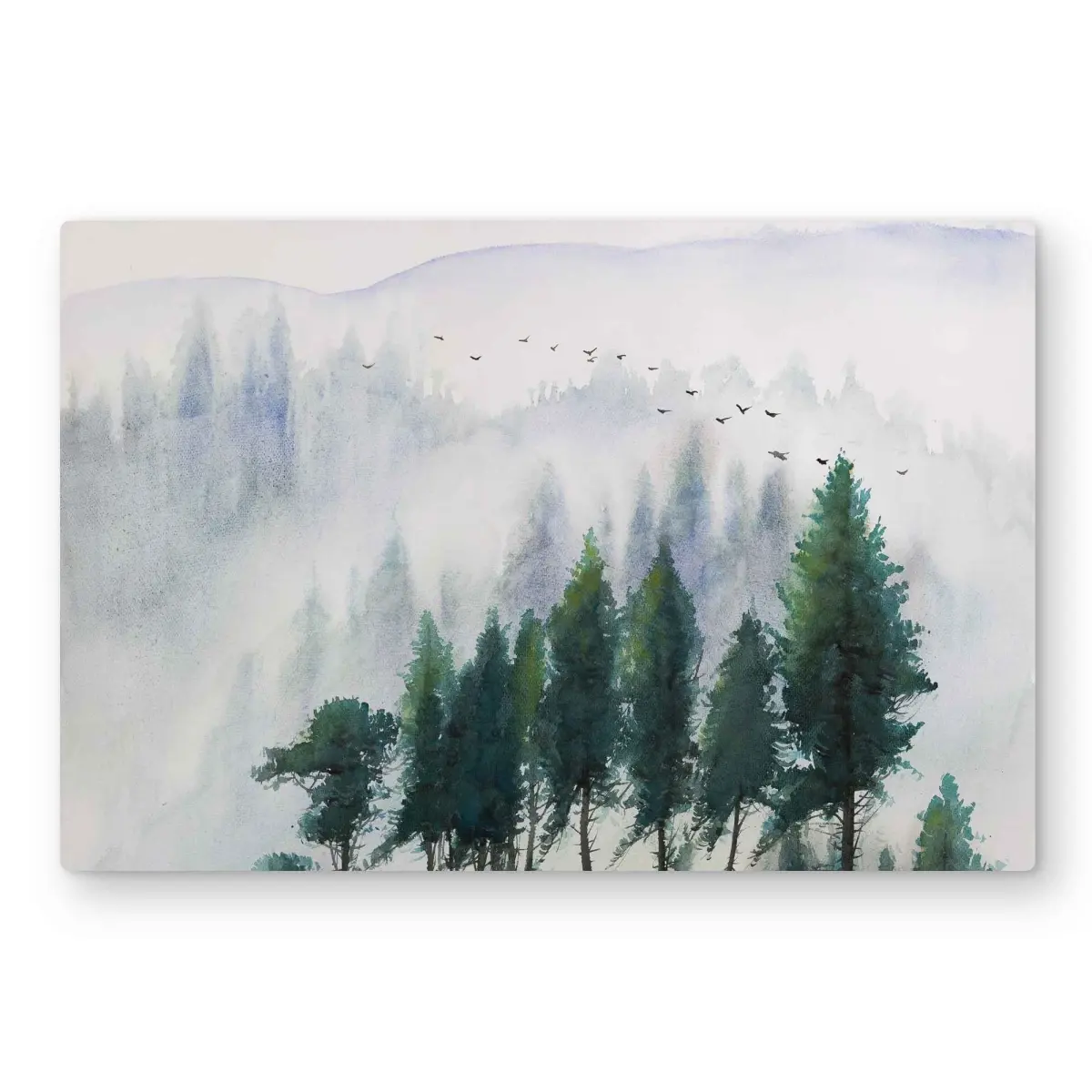 Begin Home Decor C1MP20309BM1C4 20 x 30 in. Mountains Landscape In Watercolor Wall Art - Metal Print