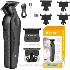 Kemei Men's Hair Clipper, Wireless Beard Trimmer, Cordless Hair Clippers, Professional Grooming Kit, Precision T-Blade, LED Display, USB Rechargeable Shaver, Usb Fade Clipper