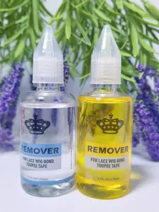 2 Pack & Transparent Wig Adhesive Remover Oil, Efficiently Dissolves Different Types of Wig Glue, Gentle Non-Irritating Formula