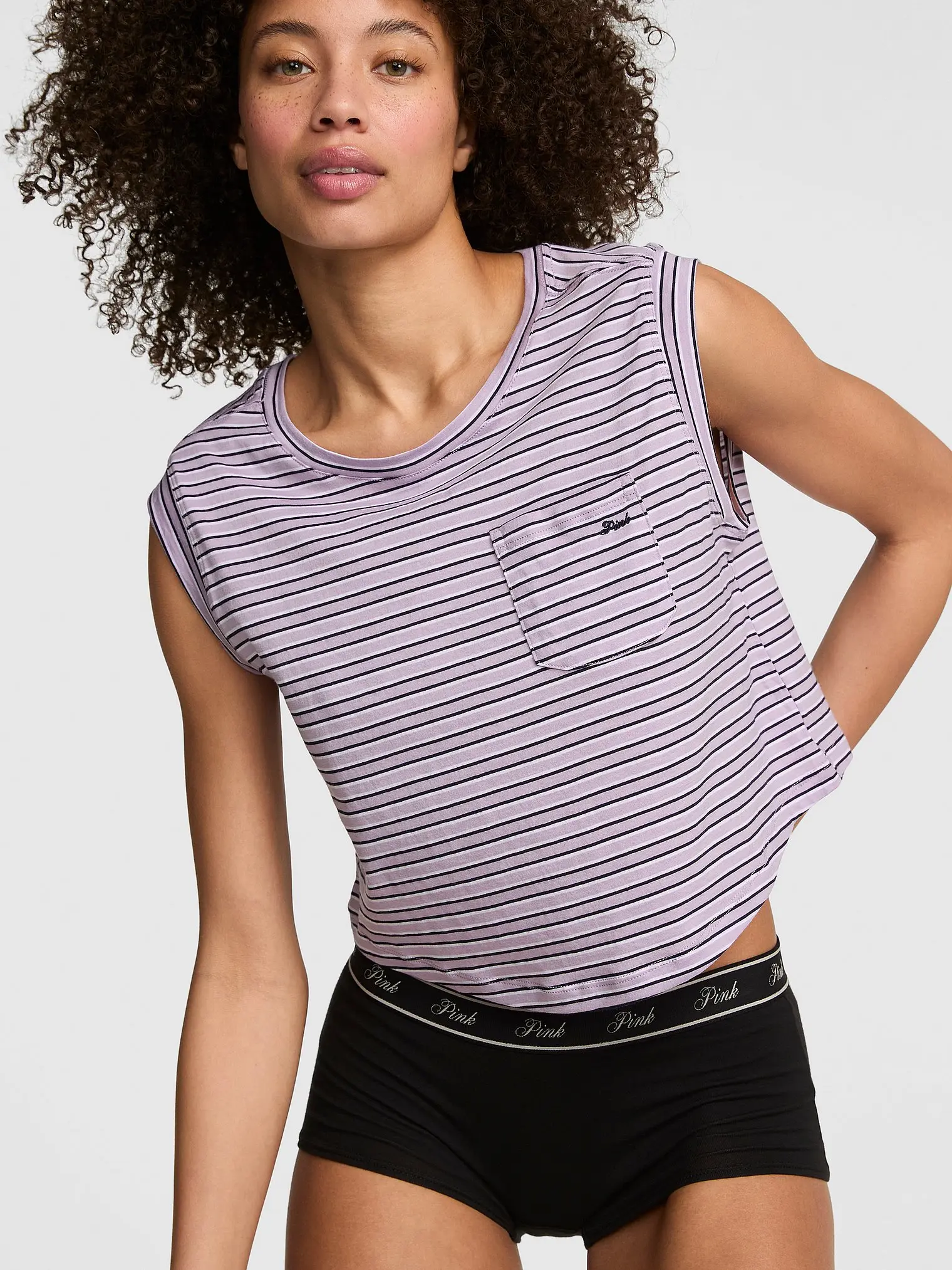 PINK Light as Air Jersey Tank Top
