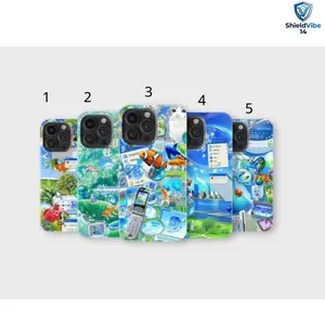 [ShieldVibe 14] Y2K Frutiger Aero Retro Tech Tough Case for iPhone 17 16 15 14 13 12 11 Pro Max Plus XR XS 8 7 SE Glossy Aesthetics Dual Layer Shockproof Protective Cover