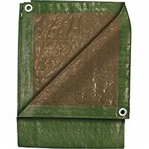Kaps Tex 232627 6 x 24 ft. Tru Gaurd Wood or Wooden Tarp, Green & Brown