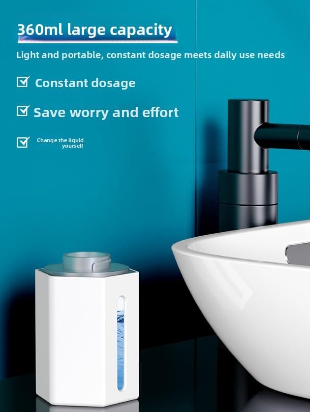 Automatic Foaming Soap Dispenser, 12oz Touchless & USB Rechargeable – 4 Adjustable Levels, Waterproof Sensor Soap Dispenser for Kitchen, Bathroom & Home Essentials