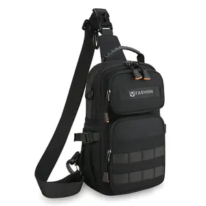 Men's Casual Solid Color Sling Bag, Fashionable Durable Shoulder Bag for Daily Used, Casual Trendy Versatile High-quality Daily Commuting Bag