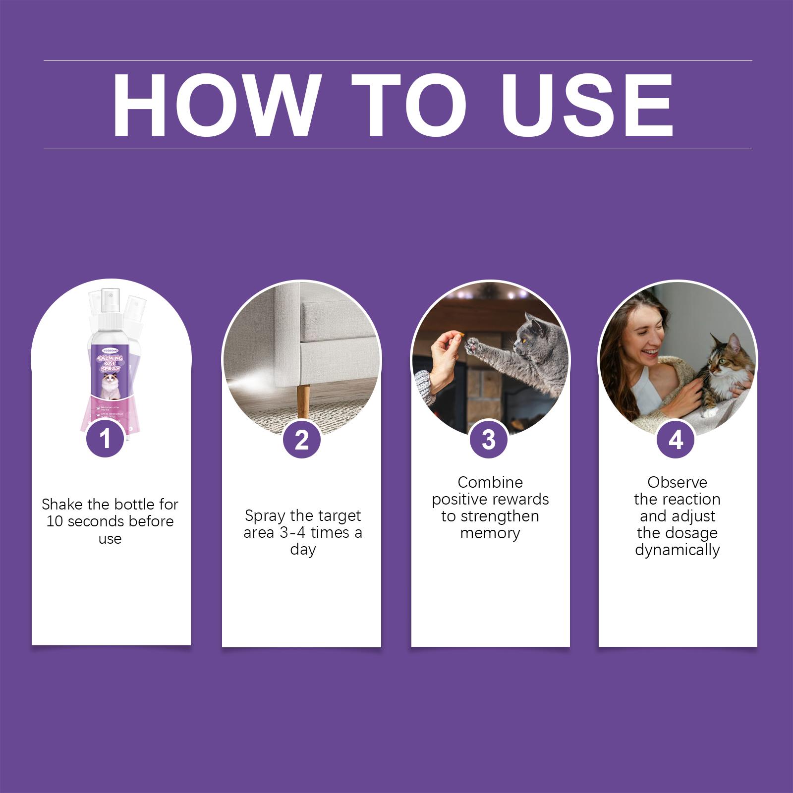 Cat Calming Spray | Stop Scratching & Inappropriate Urination | Gentle Stress & Anxiety Relief