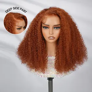 [New In] Wiggins Hair Glueless Wig Side Part Copper Orange Curly Wig 13*6 Lace Front Wigs Human Hair Ready To Go Pre Cut Colored Wig Beginner Friendly