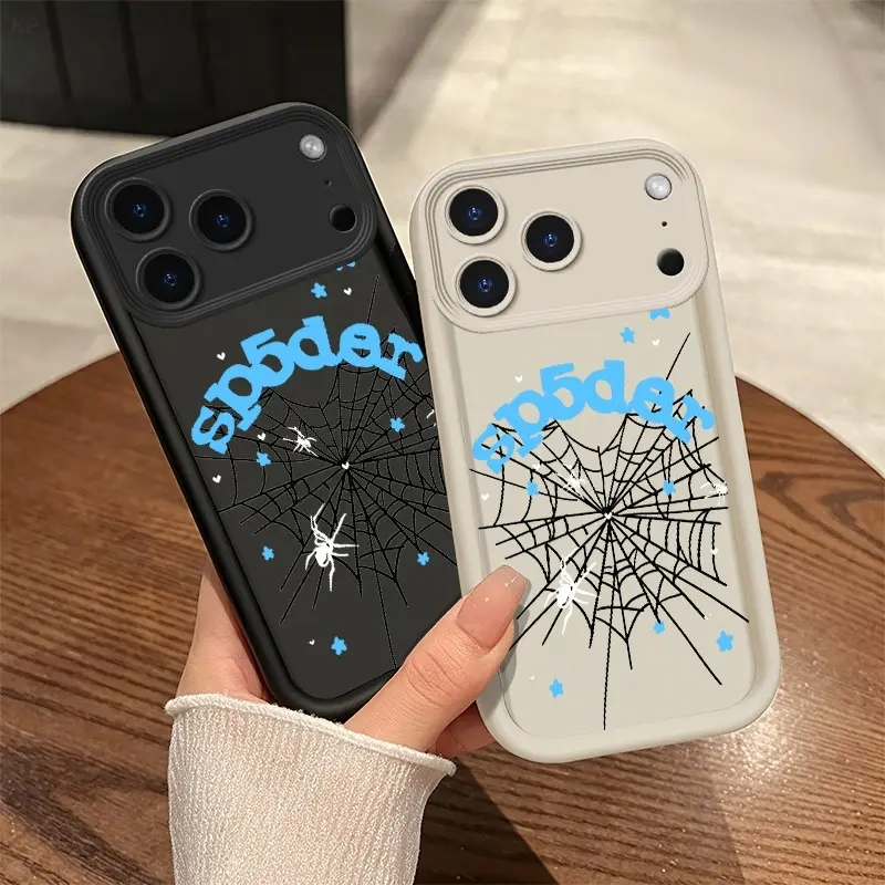 Edgy Armored Spider Web Protective Case for iPhone 17, 16 Pro Max, 15, 14 Plus, 13, 12, 11, X Max - Heavy-Duty Shockproof Anti-Drop Soft TPU Slim Tough Smartphone Cover with Corner Guards, Full Protection, Durable Tech Accessory for Cellphones/Handhelds,