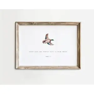 Duck bible verse print,baby shower art, Outdoor decor, Minimalist, Christian gifts