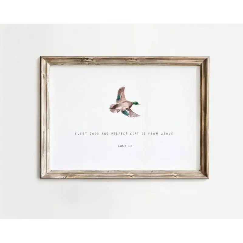 Duck bible verse print,baby shower art, Outdoor decor, Minimalist, Christian gifts