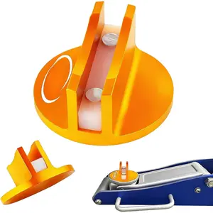 Universal Pinch Weld Jack Pad,  Jacking Puck Pinch Weld Frame Rail Adapter, 1 count Orange Grooved  Jack Pad for