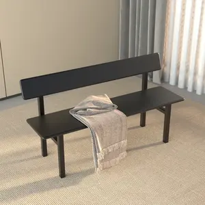 Entryway Bench, Black Dining Bench with Spindle Back Farmhouse Bench Wood Bench for Foyer Balcony Living Room, Black (Black, Bench)